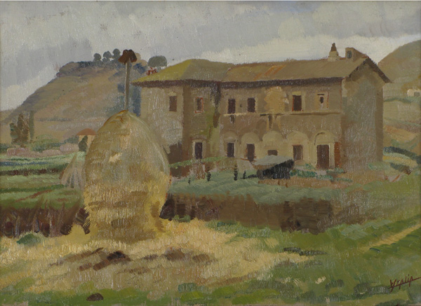 vecchio casale con covone sotto, di Montemario (piazzale Clodio)